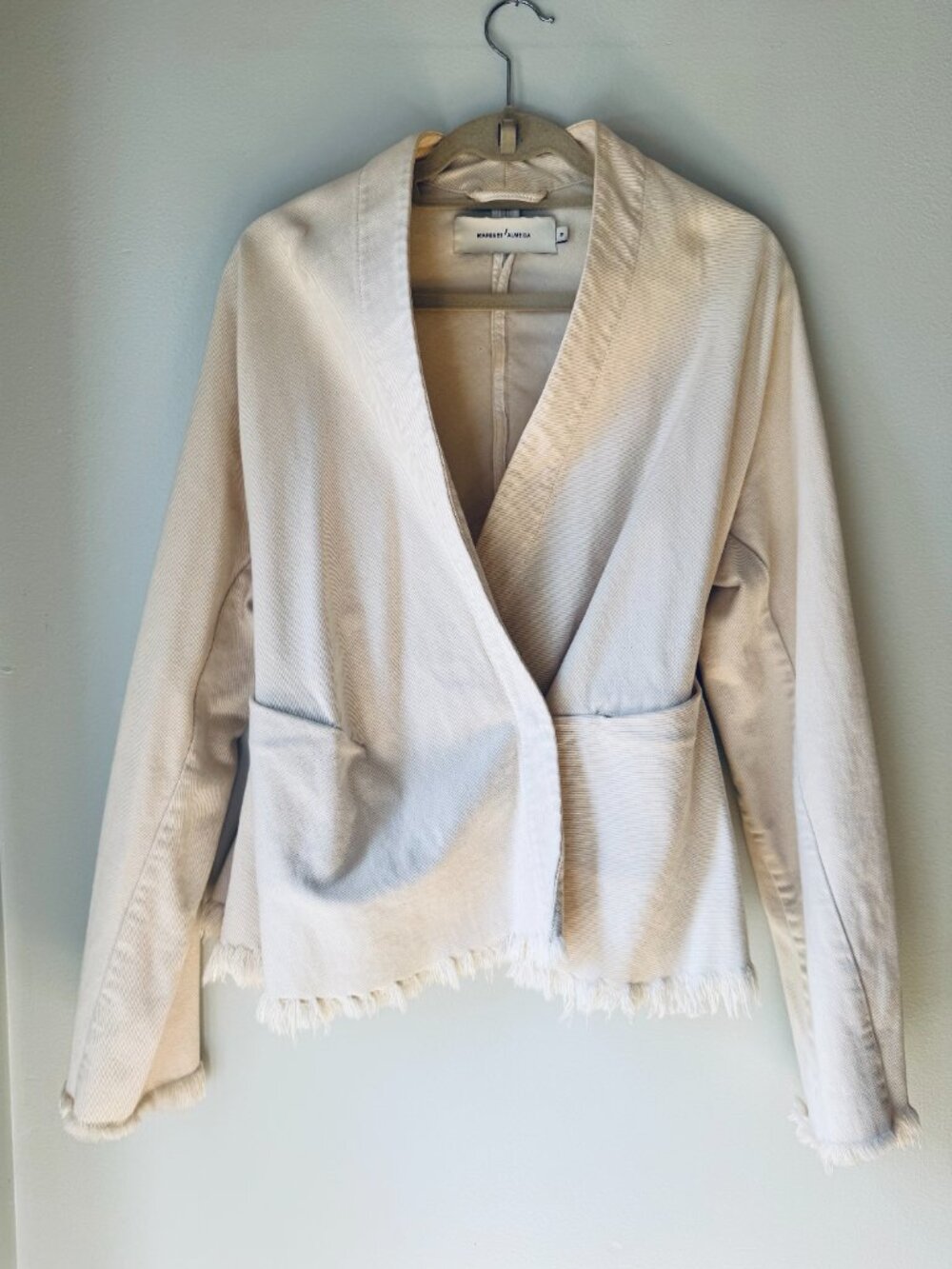 Marques' Almeida Natural White Denim Kimono Jacket M